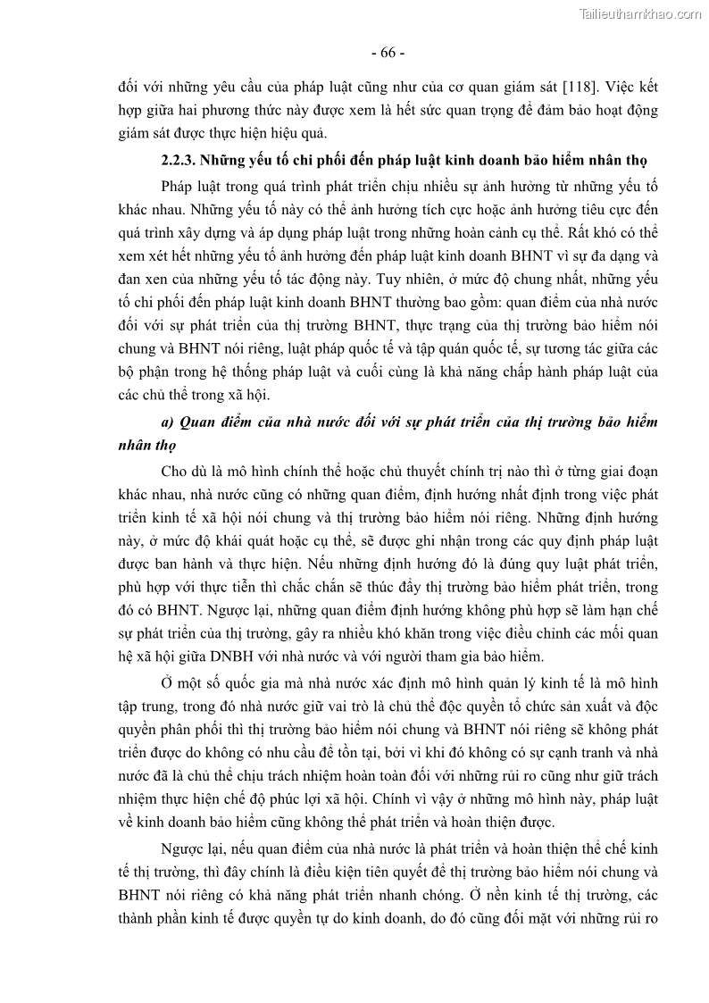 Luận án tiến sĩ luật học Pháp luật về kinh doanh bảo hiểm nhân thọ ở Việt Nam - Những vấn đề lý luận và thực tiễn - 6 Trang 71