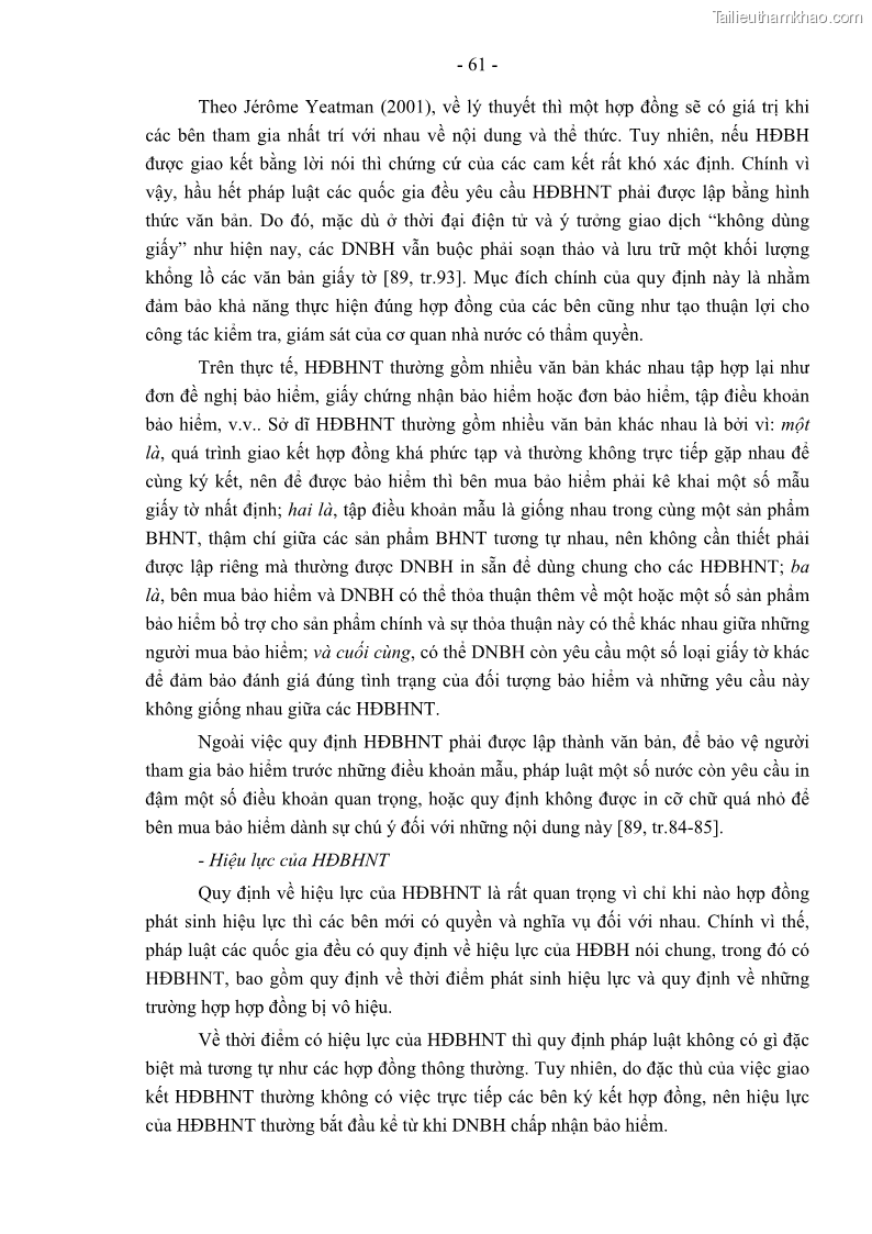 Luận án tiến sĩ luật học Pháp luật về kinh doanh bảo hiểm nhân thọ ở Việt Nam - Những vấn đề lý luận và thực tiễn - 6 Trang 66