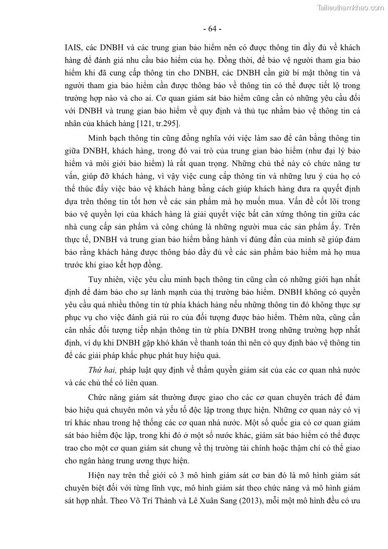 Luận án tiến sĩ luật học Pháp luật về kinh doanh bảo hiểm nhân thọ ở Việt Nam - Những vấn đề lý luận và thực tiễn - 6 Trang 69