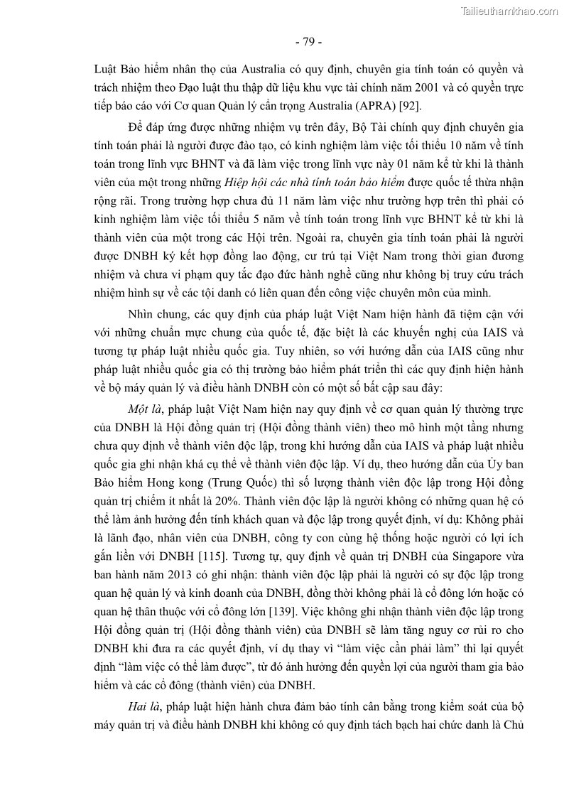 Luận án tiến sĩ luật học Pháp luật về kinh doanh bảo hiểm nhân thọ ở Việt Nam - Những vấn đề lý luận và thực tiễn - 7 Trang 84