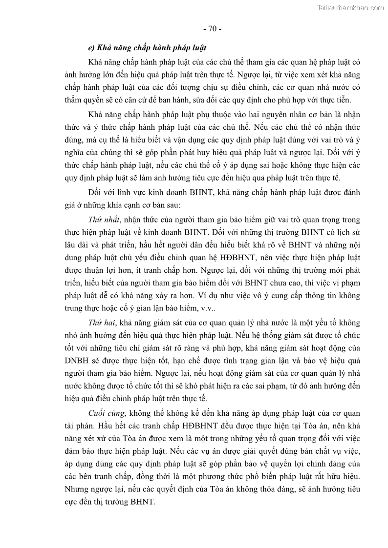 Luận án tiến sĩ luật học Pháp luật về kinh doanh bảo hiểm nhân thọ ở Việt Nam - Những vấn đề lý luận và thực tiễn - 7 Trang 75