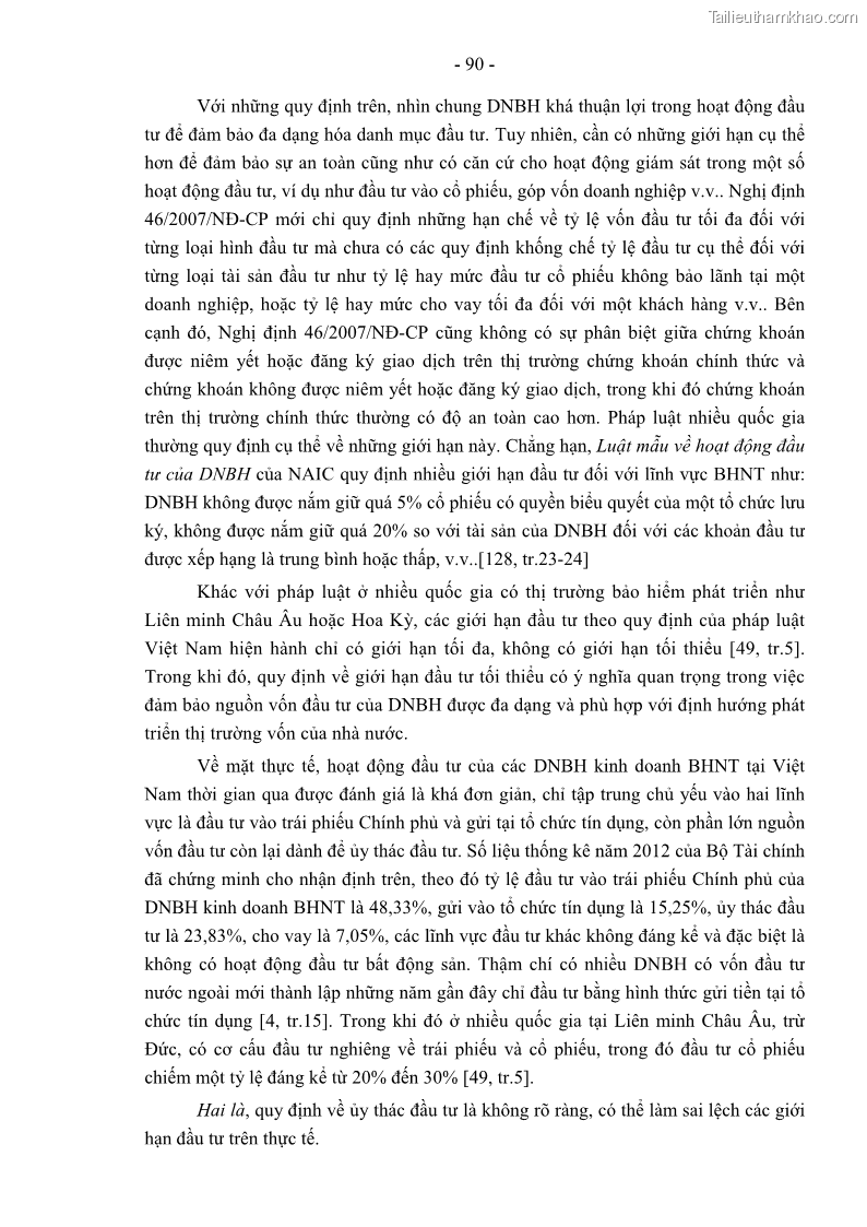 Luận án tiến sĩ luật học Pháp luật về kinh doanh bảo hiểm nhân thọ ở Việt Nam - Những vấn đề lý luận và thực tiễn - 8 Trang 95