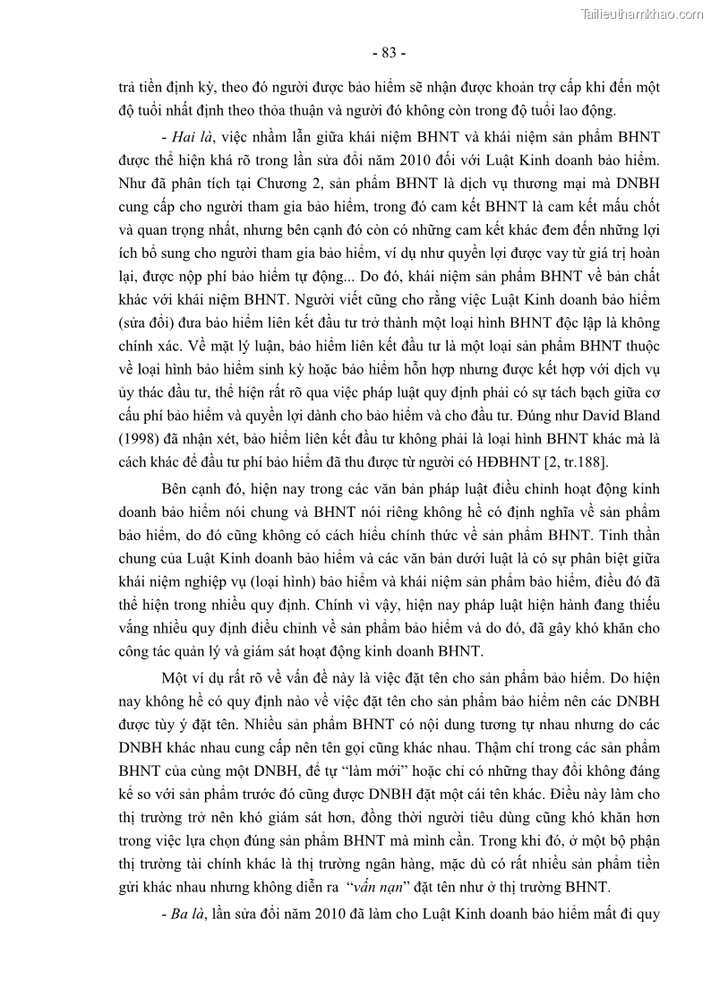 Luận án tiến sĩ luật học Pháp luật về kinh doanh bảo hiểm nhân thọ ở Việt Nam - Những vấn đề lý luận và thực tiễn - 8 Trang 88