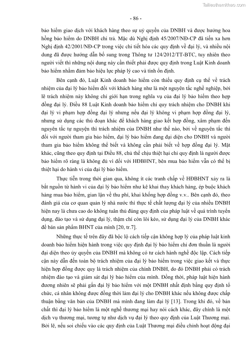 Luận án tiến sĩ luật học Pháp luật về kinh doanh bảo hiểm nhân thọ ở Việt Nam - Những vấn đề lý luận và thực tiễn - 8 Trang 91