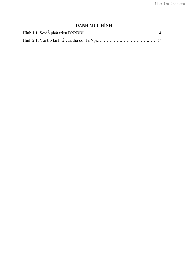 Luận án tiến sĩ tài chính ngân hàng Huy động vốn để phát triển doanh nghiệp nhỏ và vừa trên địa bàn thành phố Hà Nội - 1 Trang 12