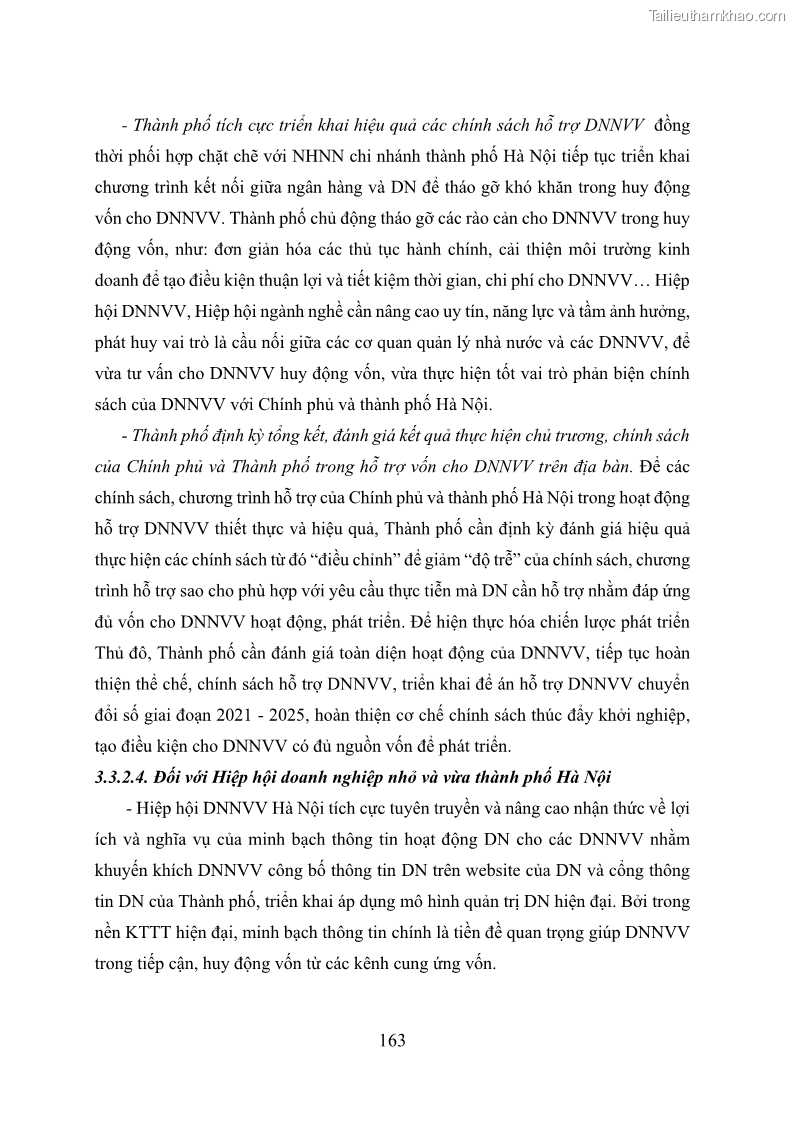 Luận án tiến sĩ tài chính ngân hàng Huy động vốn để phát triển doanh nghiệp nhỏ và vừa trên địa bàn thành phố Hà Nội - 17 Trang 193