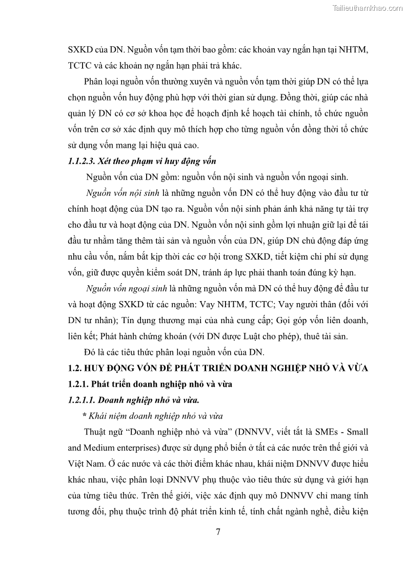 Luận án tiến sĩ tài chính ngân hàng Huy động vốn để phát triển doanh nghiệp nhỏ và vừa trên địa bàn thành phố Hà Nội - 4 Trang 37