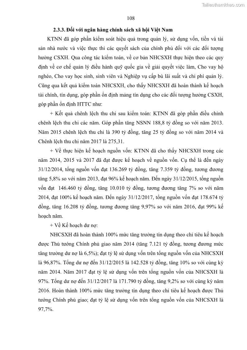 Luận án tiến sĩ tài chính ngân hàng Kiểm toán ngân hàng góp phần ổn định hệ thống tài chính Việt Nam - 11 Trang 121