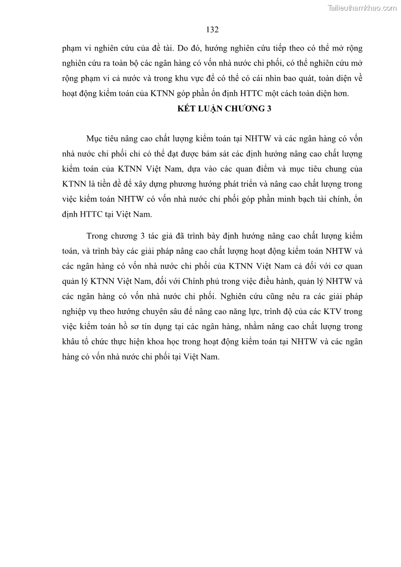 Luận án tiến sĩ tài chính ngân hàng Kiểm toán ngân hàng góp phần ổn định hệ thống tài chính Việt Nam - 13 Trang 145