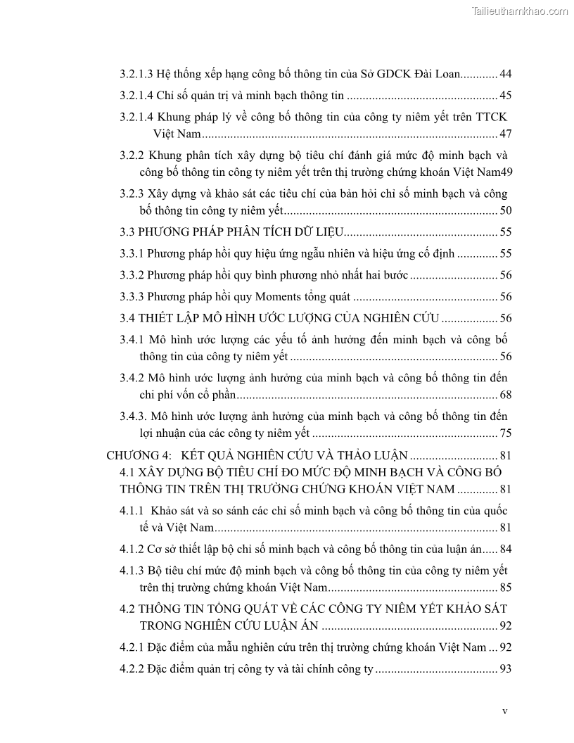 Luận án tiến sĩ tài chính ngân hàng Minh bạch và công bố thông tin của các công ty niêm yết trên thị trường chứng khoán Việt Nam - 2 Trang 13