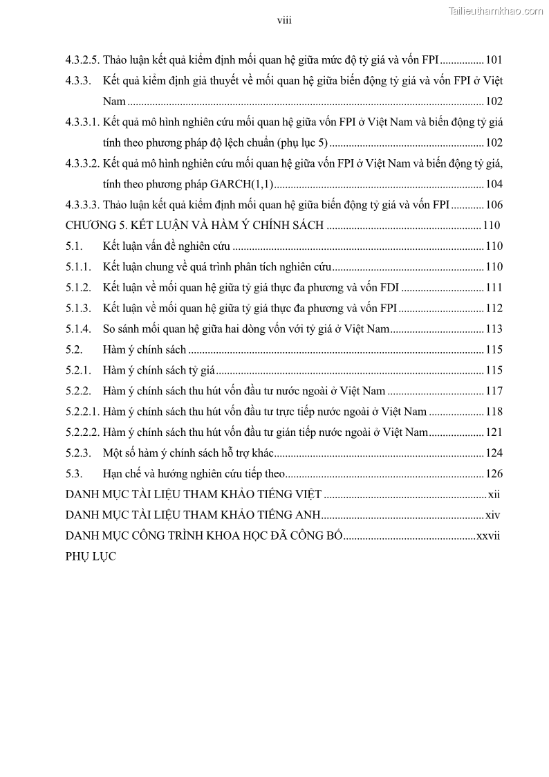 Luận án tiến sĩ tài chính ngân hàng Mối quan hệ giữa tỷ giá và vốn đầu tư nước ngoài - Nghiên cứu trường hợp Việt Nam - 1 Trang 10