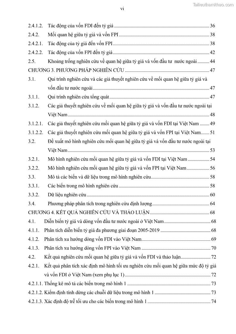 Luận án tiến sĩ tài chính ngân hàng Mối quan hệ giữa tỷ giá và vốn đầu tư nước ngoài - Nghiên cứu trường hợp Việt Nam - 1 Trang 8