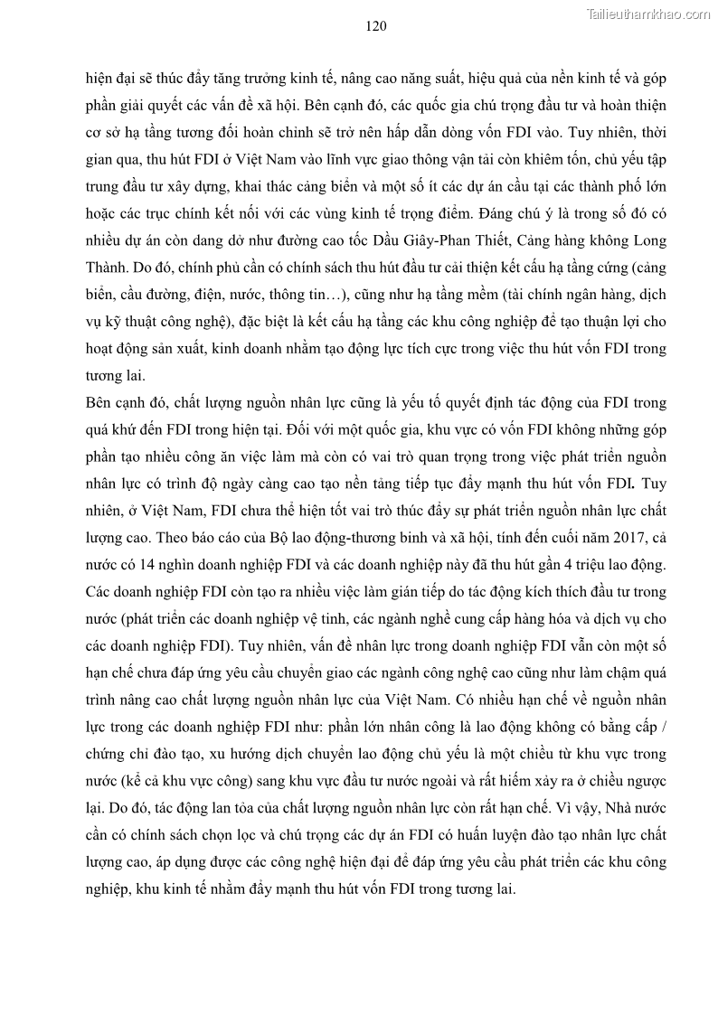 Luận án tiến sĩ tài chính ngân hàng Mối quan hệ giữa tỷ giá và vốn đầu tư nước ngoài - Nghiên cứu trường hợp Việt Nam - 12 Trang 133