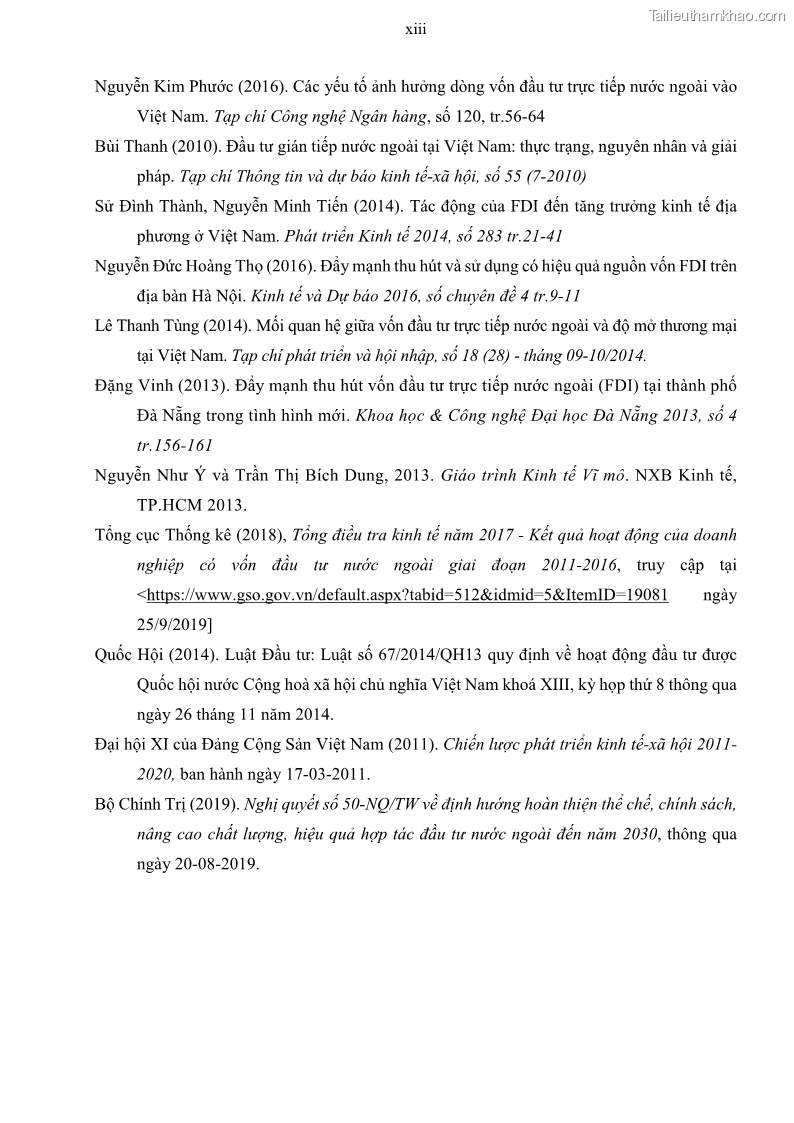 Luận án tiến sĩ tài chính ngân hàng Mối quan hệ giữa tỷ giá và vốn đầu tư nước ngoài - Nghiên cứu trường hợp Việt Nam - 12 Trang 142