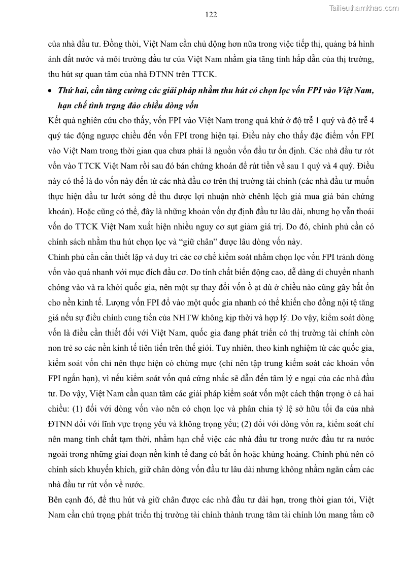 Luận án tiến sĩ tài chính ngân hàng Mối quan hệ giữa tỷ giá và vốn đầu tư nước ngoài - Nghiên cứu trường hợp Việt Nam - 12 Trang 135