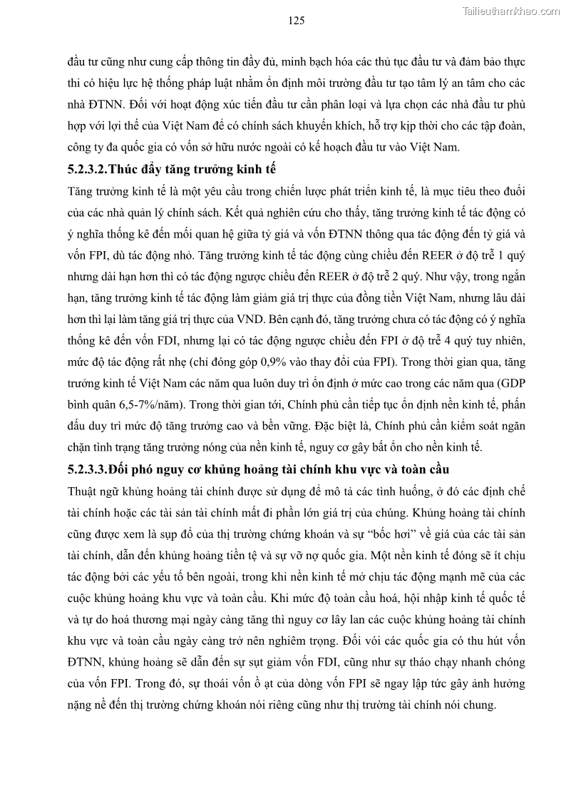 Luận án tiến sĩ tài chính ngân hàng Mối quan hệ giữa tỷ giá và vốn đầu tư nước ngoài - Nghiên cứu trường hợp Việt Nam - 12 Trang 138
