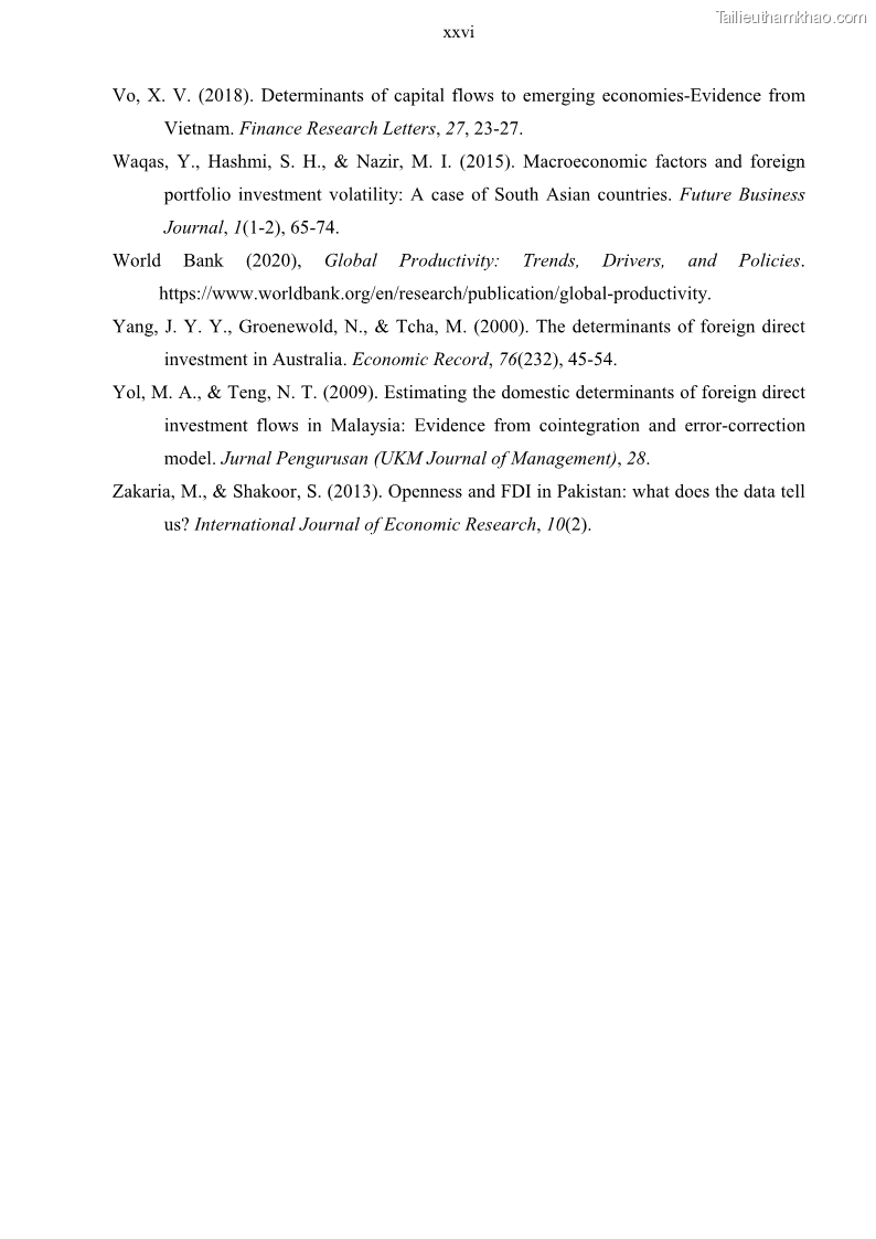 Luận án tiến sĩ tài chính ngân hàng Mối quan hệ giữa tỷ giá và vốn đầu tư nước ngoài - Nghiên cứu trường hợp Việt Nam - 13 Trang 155