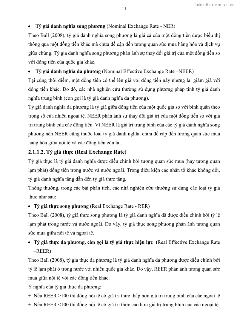 Luận án tiến sĩ tài chính ngân hàng Mối quan hệ giữa tỷ giá và vốn đầu tư nước ngoài - Nghiên cứu trường hợp Việt Nam - 2 Trang 24