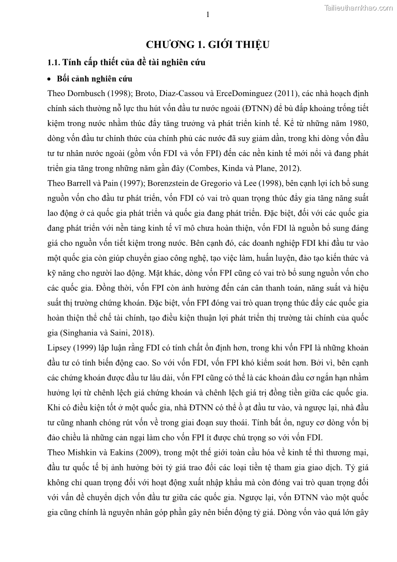 Luận án tiến sĩ tài chính ngân hàng Mối quan hệ giữa tỷ giá và vốn đầu tư nước ngoài - Nghiên cứu trường hợp Việt Nam - 2 Trang 14