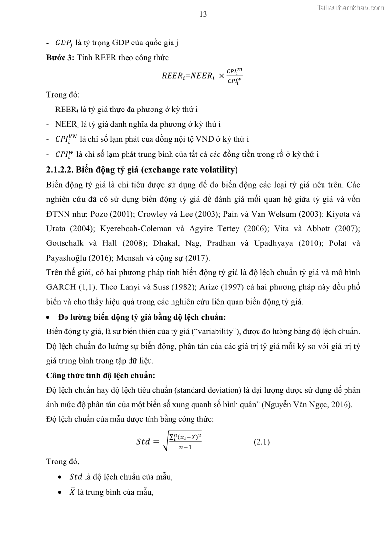 Luận án tiến sĩ tài chính ngân hàng Mối quan hệ giữa tỷ giá và vốn đầu tư nước ngoài - Nghiên cứu trường hợp Việt Nam - 3 Trang 26