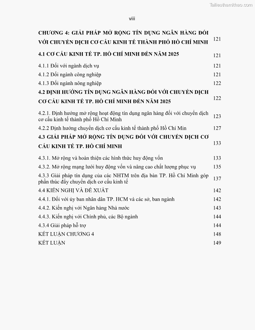 Luận án tiến sĩ Tín dụng ngân hàng đối với việc chuyển dịch cơ cấu kinh tế trên địa bàn TP. Hồ Chí Minh 1674832566 - 1 Trang 12