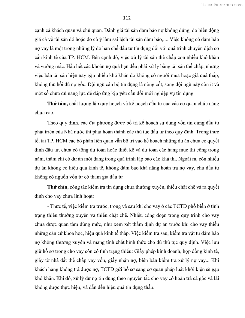 Luận án tiến sĩ Tín dụng ngân hàng đối với việc chuyển dịch cơ cấu kinh tế trên địa bàn TP. Hồ Chí Minh 1674832566 - 11 Trang 130