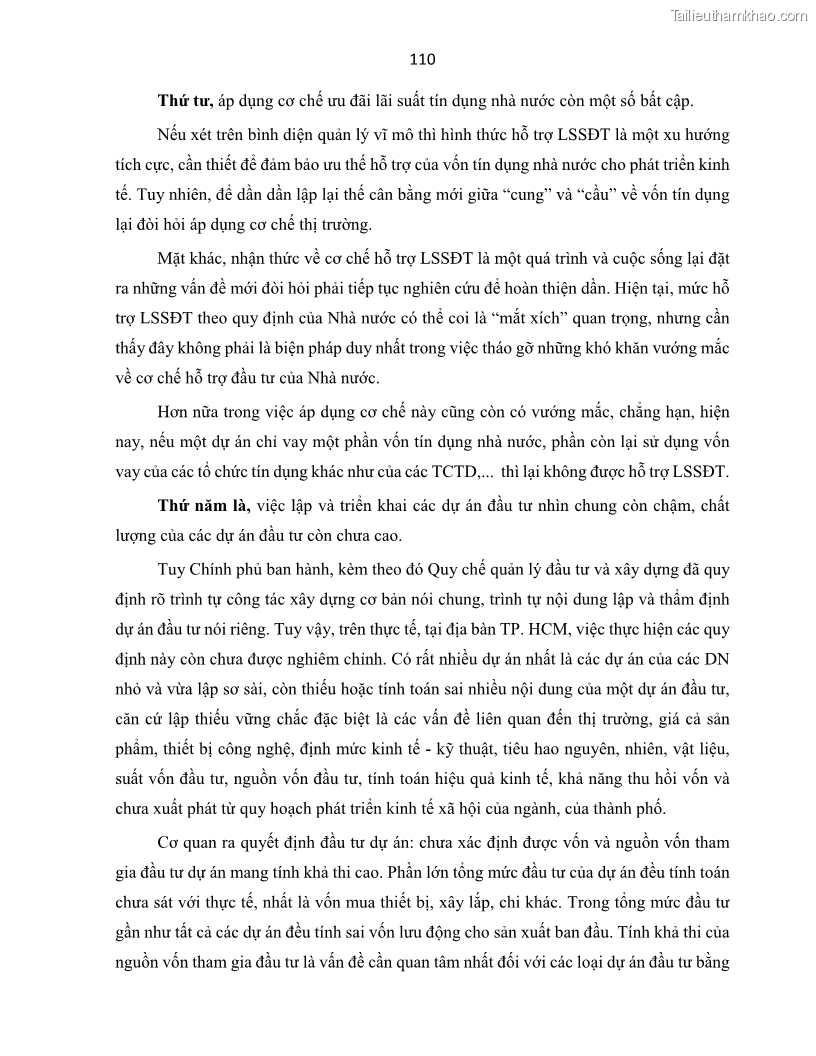 Luận án tiến sĩ Tín dụng ngân hàng đối với việc chuyển dịch cơ cấu kinh tế trên địa bàn TP. Hồ Chí Minh 1674832566 - 11 Trang 128