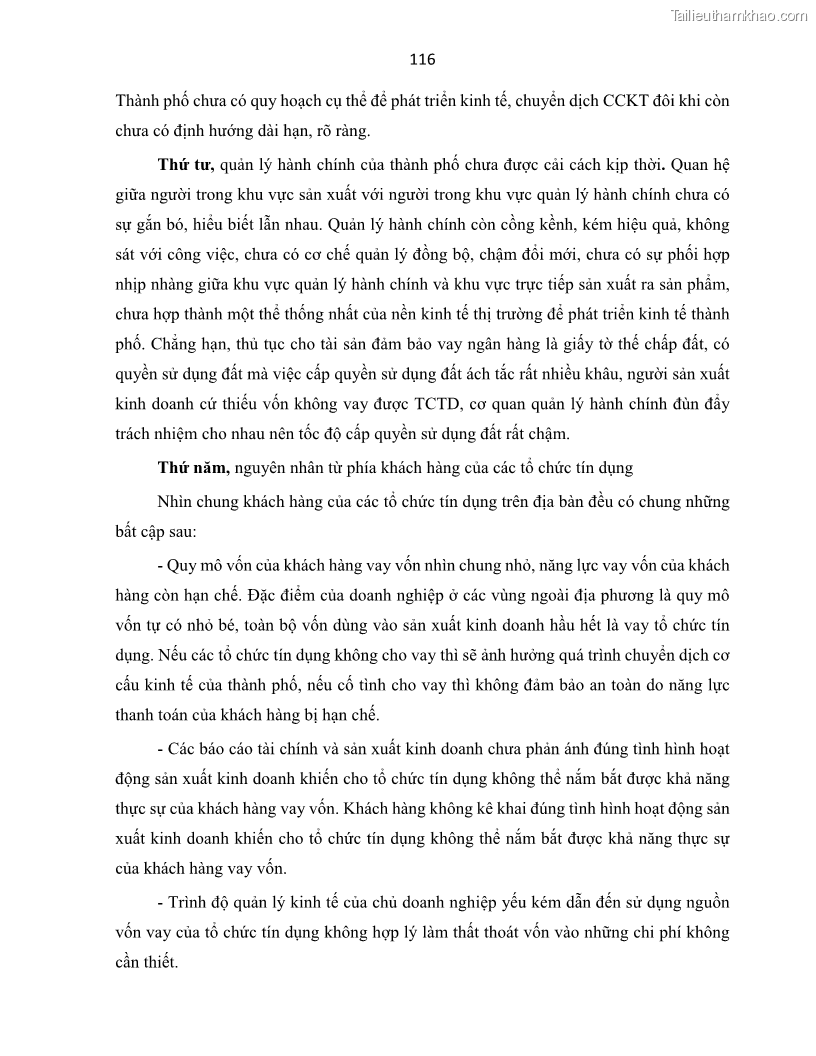 Luận án tiến sĩ Tín dụng ngân hàng đối với việc chuyển dịch cơ cấu kinh tế trên địa bàn TP. Hồ Chí Minh 1674832566 - 12 Trang 134
