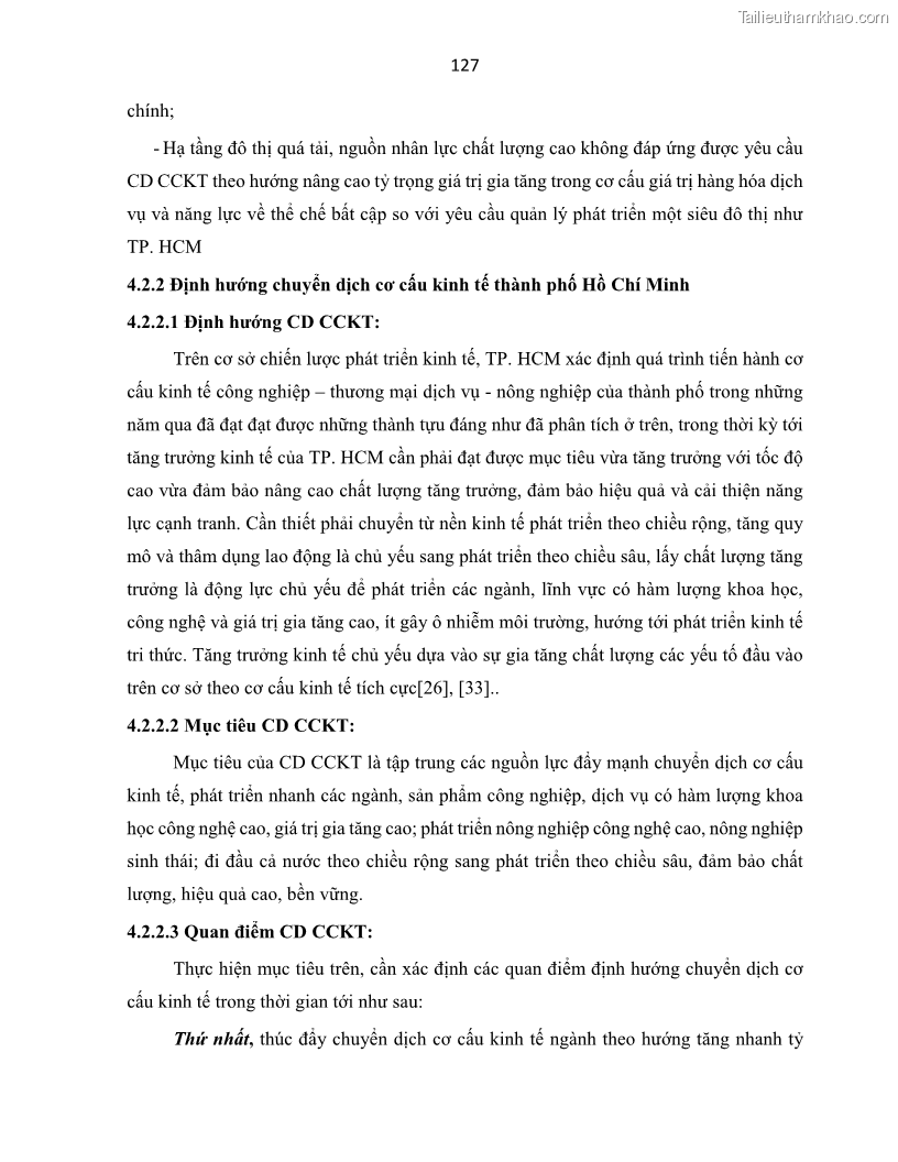 Luận án tiến sĩ Tín dụng ngân hàng đối với việc chuyển dịch cơ cấu kinh tế trên địa bàn TP. Hồ Chí Minh 1674832566 - 13 Trang 145