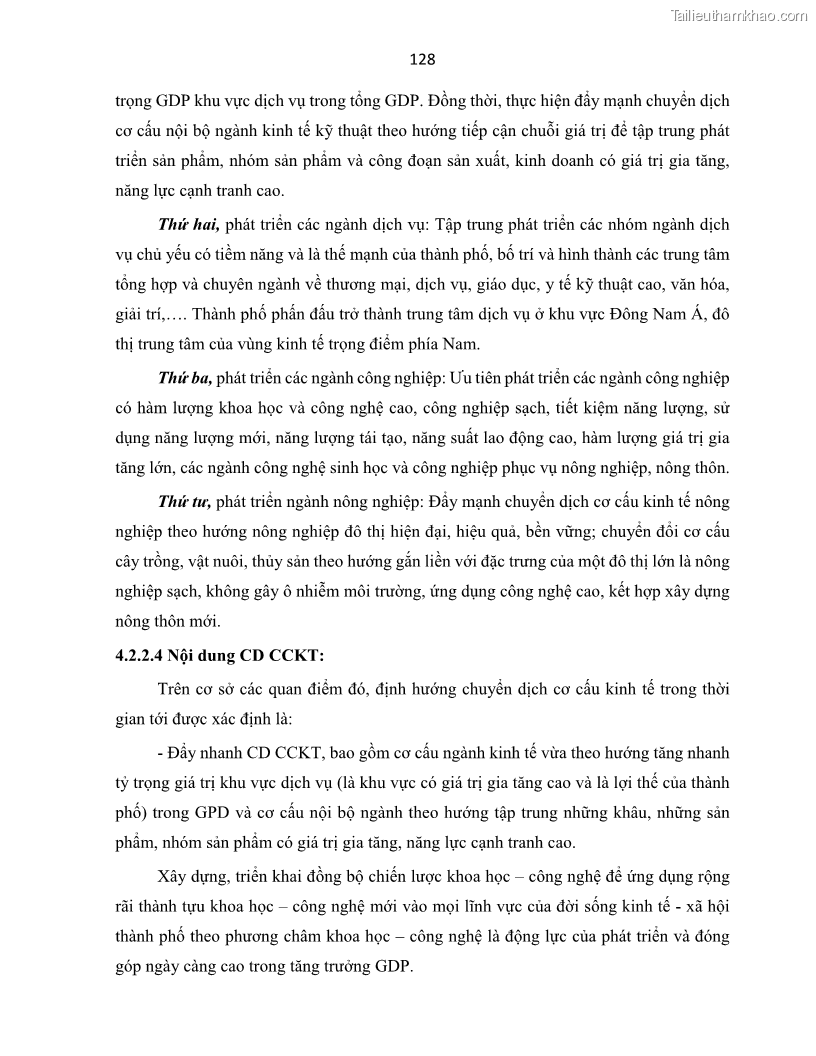 Luận án tiến sĩ Tín dụng ngân hàng đối với việc chuyển dịch cơ cấu kinh tế trên địa bàn TP. Hồ Chí Minh 1674832566 - 13 Trang 146