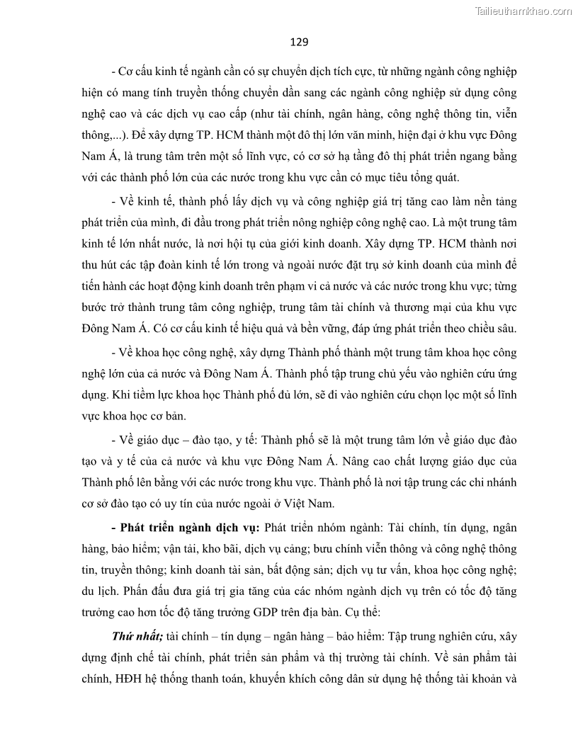 Luận án tiến sĩ Tín dụng ngân hàng đối với việc chuyển dịch cơ cấu kinh tế trên địa bàn TP. Hồ Chí Minh 1674832566 - 13 Trang 147