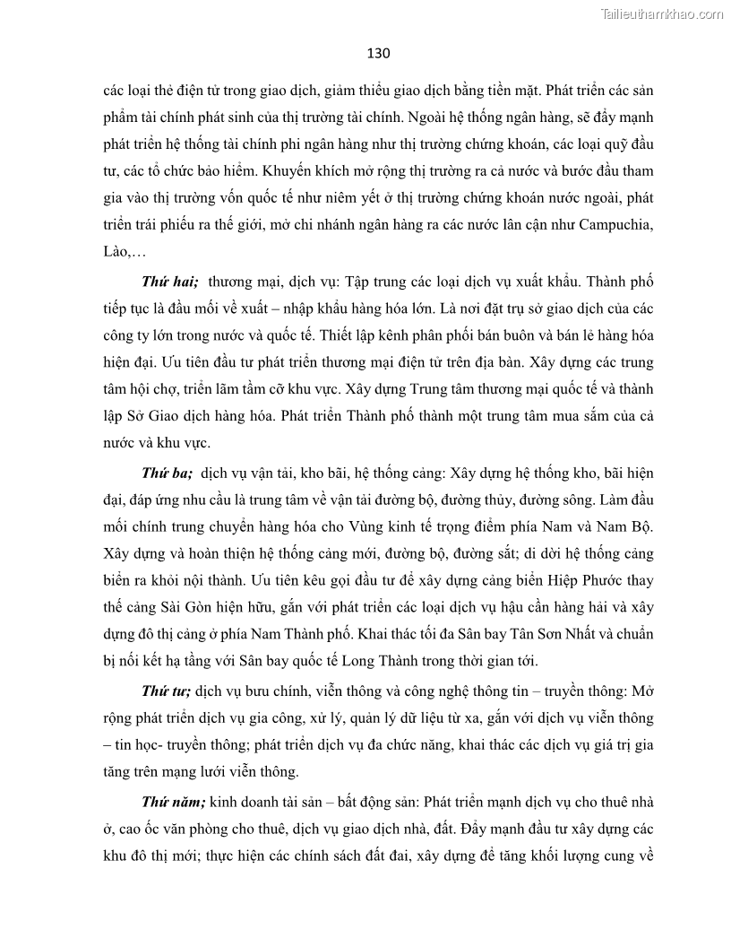 Luận án tiến sĩ Tín dụng ngân hàng đối với việc chuyển dịch cơ cấu kinh tế trên địa bàn TP. Hồ Chí Minh 1674832566 - 13 Trang 148