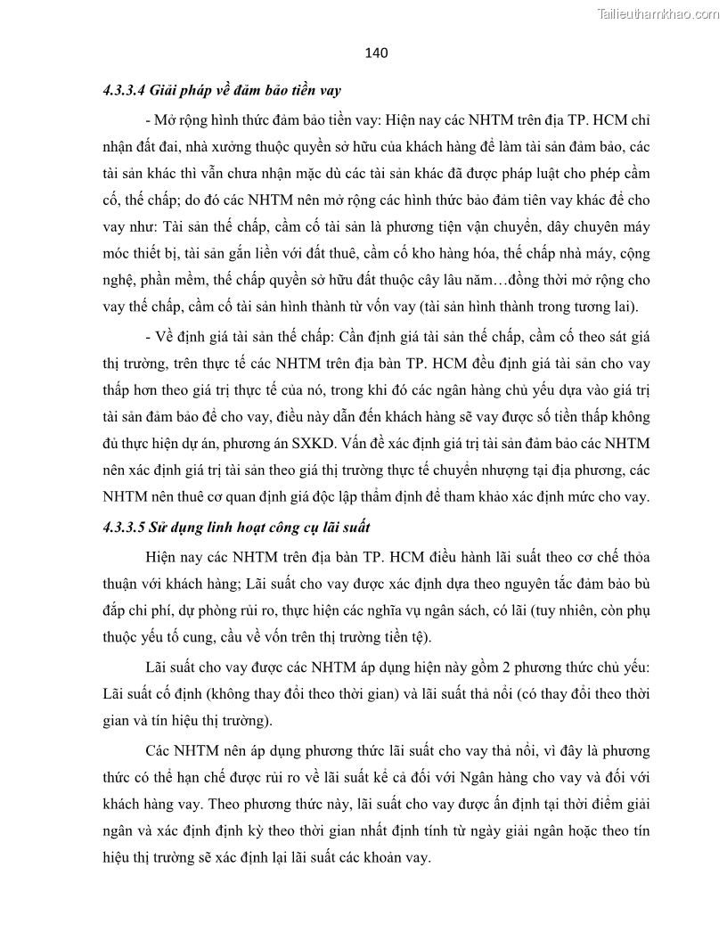 Luận án tiến sĩ Tín dụng ngân hàng đối với việc chuyển dịch cơ cấu kinh tế trên địa bàn TP. Hồ Chí Minh 1674832566 - 14 Trang 158