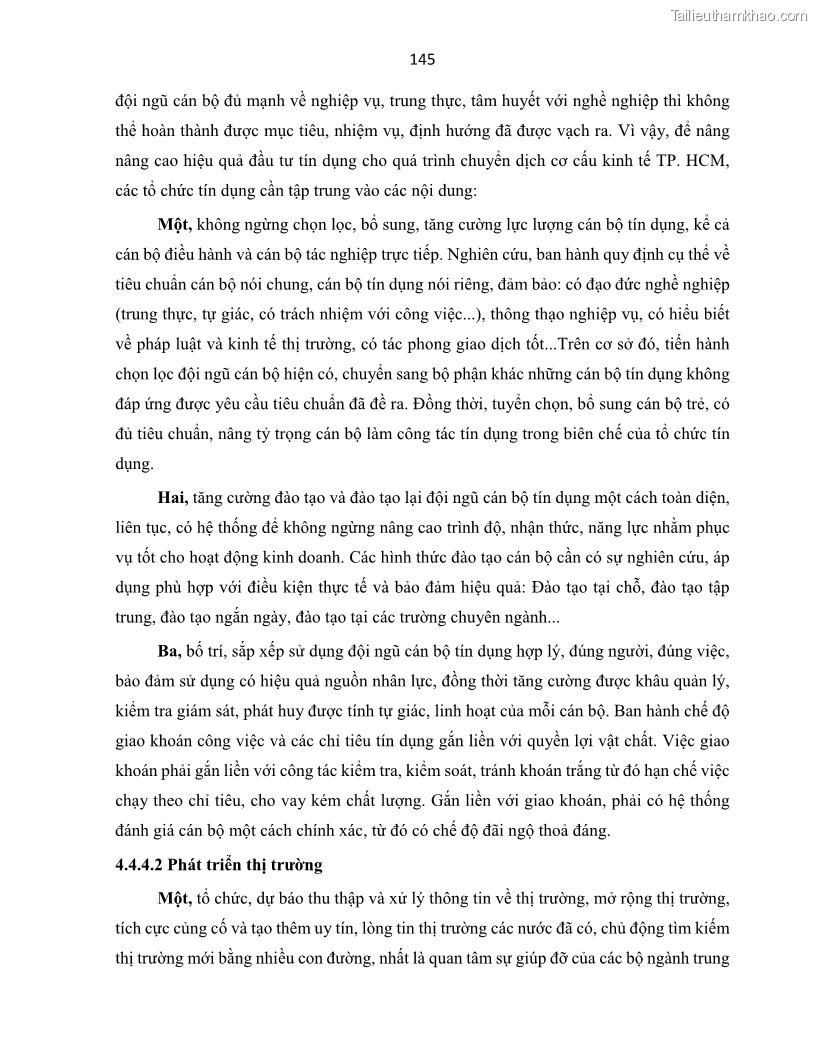 Luận án tiến sĩ Tín dụng ngân hàng đối với việc chuyển dịch cơ cấu kinh tế trên địa bàn TP. Hồ Chí Minh 1674832566 - 14 Trang 163