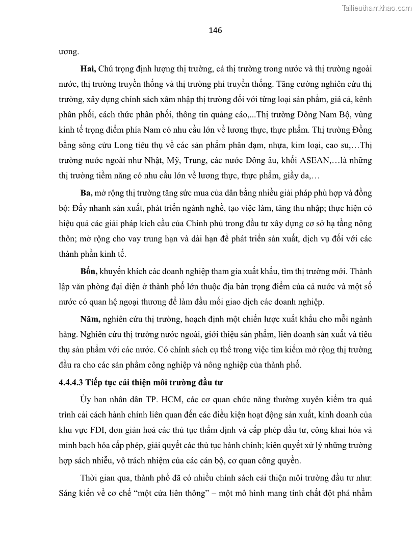 Luận án tiến sĩ Tín dụng ngân hàng đối với việc chuyển dịch cơ cấu kinh tế trên địa bàn TP. Hồ Chí Minh 1674832566 - 14 Trang 164