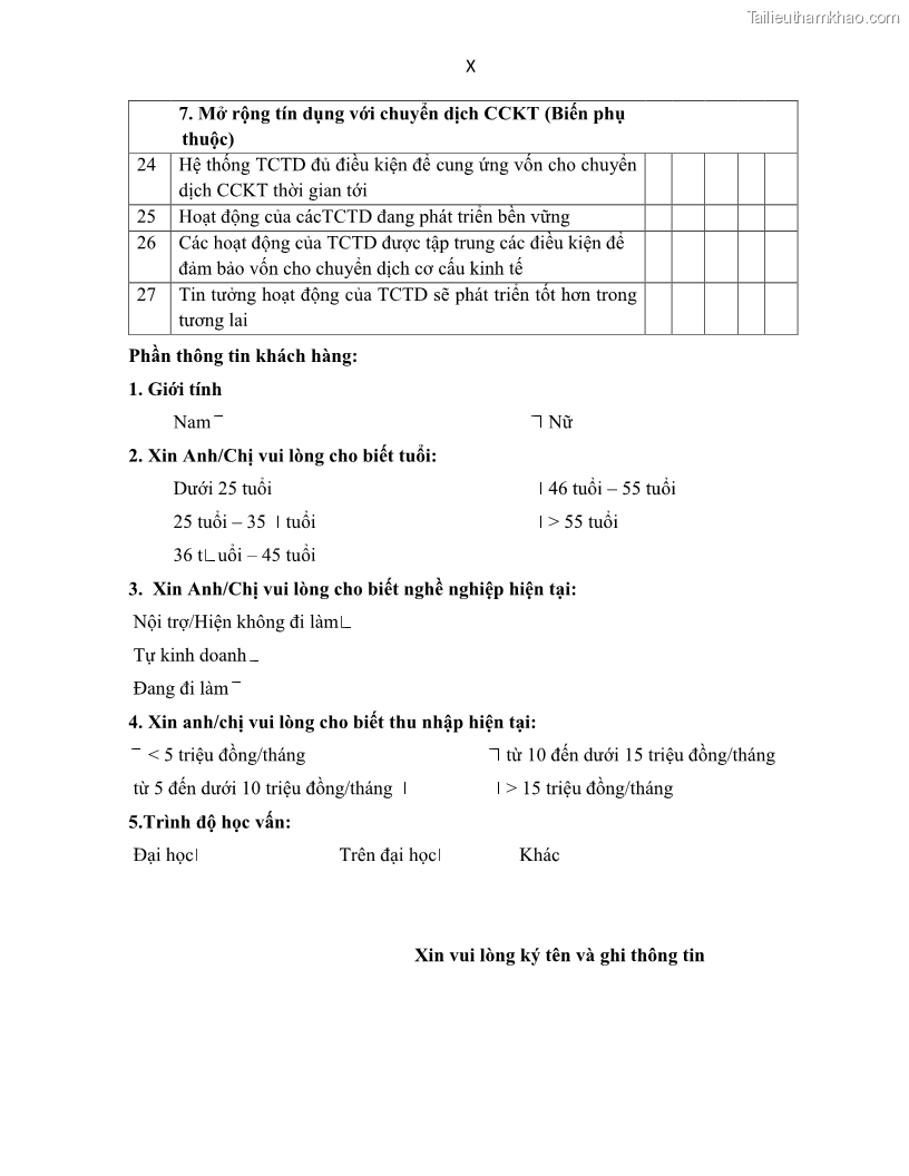 Luận án tiến sĩ Tín dụng ngân hàng đối với việc chuyển dịch cơ cấu kinh tế trên địa bàn TP. Hồ Chí Minh 1674832566 - 15 Trang 178