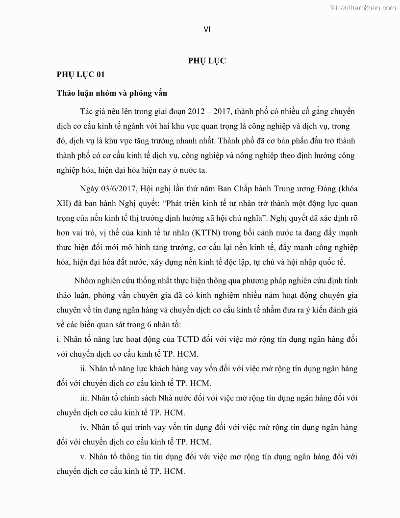 Luận án tiến sĩ Tín dụng ngân hàng đối với việc chuyển dịch cơ cấu kinh tế trên địa bàn TP. Hồ Chí Minh 1674832566 - 15 Trang 174