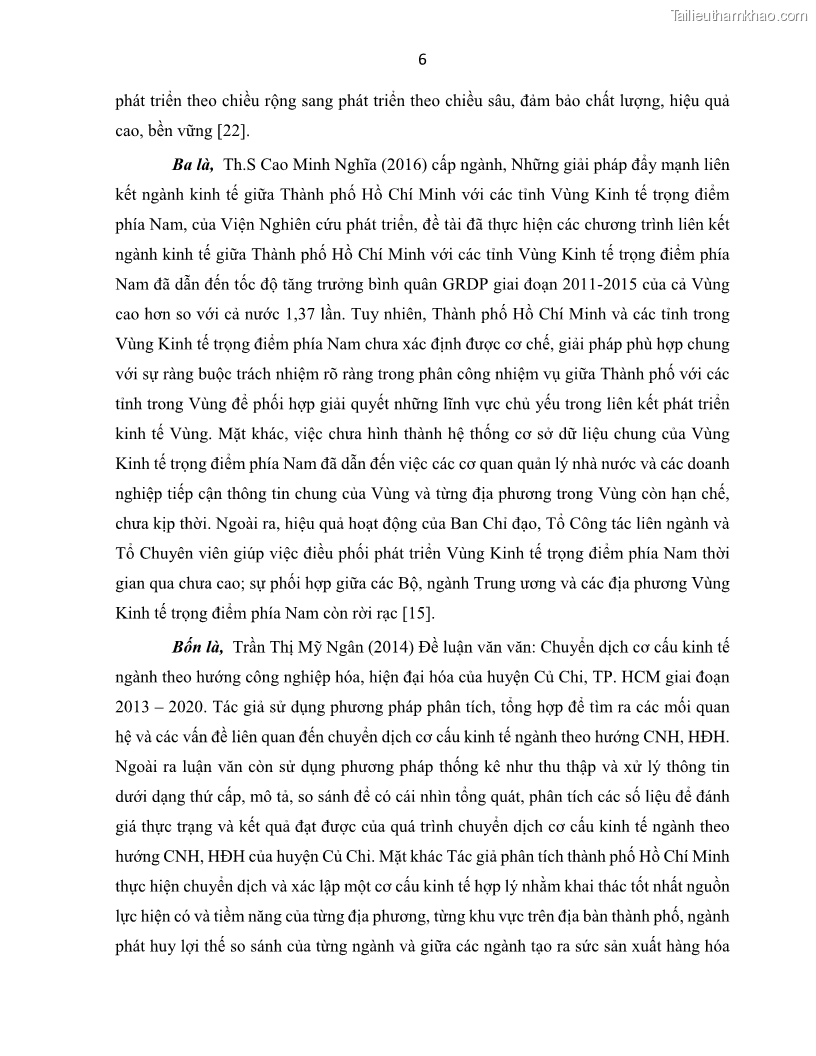 Luận án tiến sĩ Tín dụng ngân hàng đối với việc chuyển dịch cơ cấu kinh tế trên địa bàn TP. Hồ Chí Minh 1674832566 - 2 Trang 24
