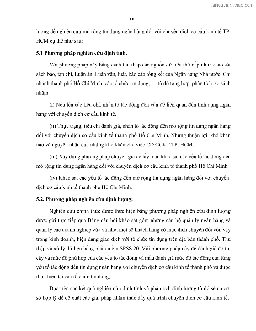 Luận án tiến sĩ Tín dụng ngân hàng đối với việc chuyển dịch cơ cấu kinh tế trên địa bàn TP. Hồ Chí Minh 1674832566 - 2 Trang 17