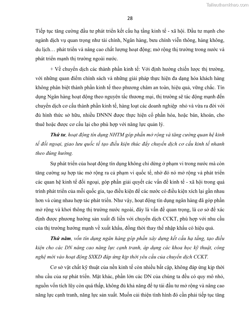Luận án tiến sĩ Tín dụng ngân hàng đối với việc chuyển dịch cơ cấu kinh tế trên địa bàn TP. Hồ Chí Minh 1674832566 - 4 Trang 46