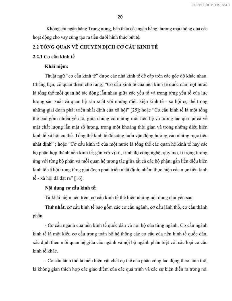 Luận án tiến sĩ Tín dụng ngân hàng đối với việc chuyển dịch cơ cấu kinh tế trên địa bàn TP. Hồ Chí Minh 1674832566 - 4 Trang 38
