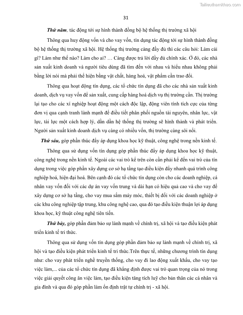 Luận án tiến sĩ Tín dụng ngân hàng đối với việc chuyển dịch cơ cấu kinh tế trên địa bàn TP. Hồ Chí Minh 1674832566 - 5 Trang 49