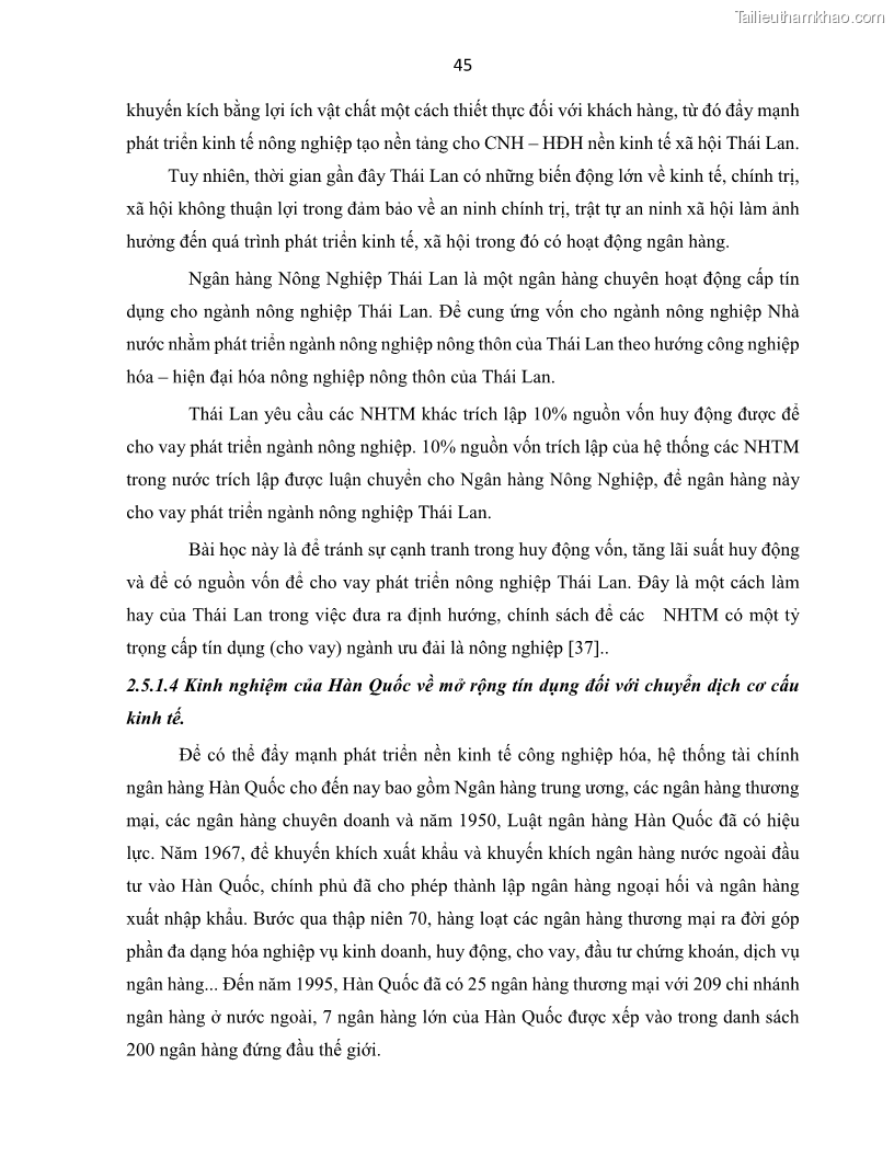 Luận án tiến sĩ Tín dụng ngân hàng đối với việc chuyển dịch cơ cấu kinh tế trên địa bàn TP. Hồ Chí Minh 1674832566 - 6 Trang 63