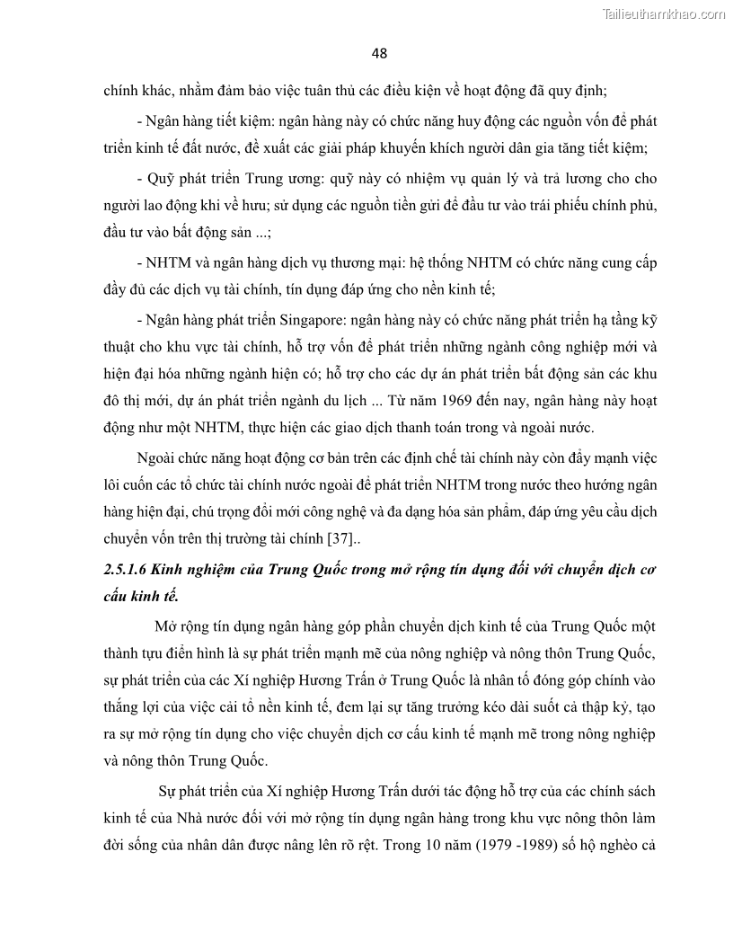 Luận án tiến sĩ Tín dụng ngân hàng đối với việc chuyển dịch cơ cấu kinh tế trên địa bàn TP. Hồ Chí Minh 1674832566 - 6 Trang 66