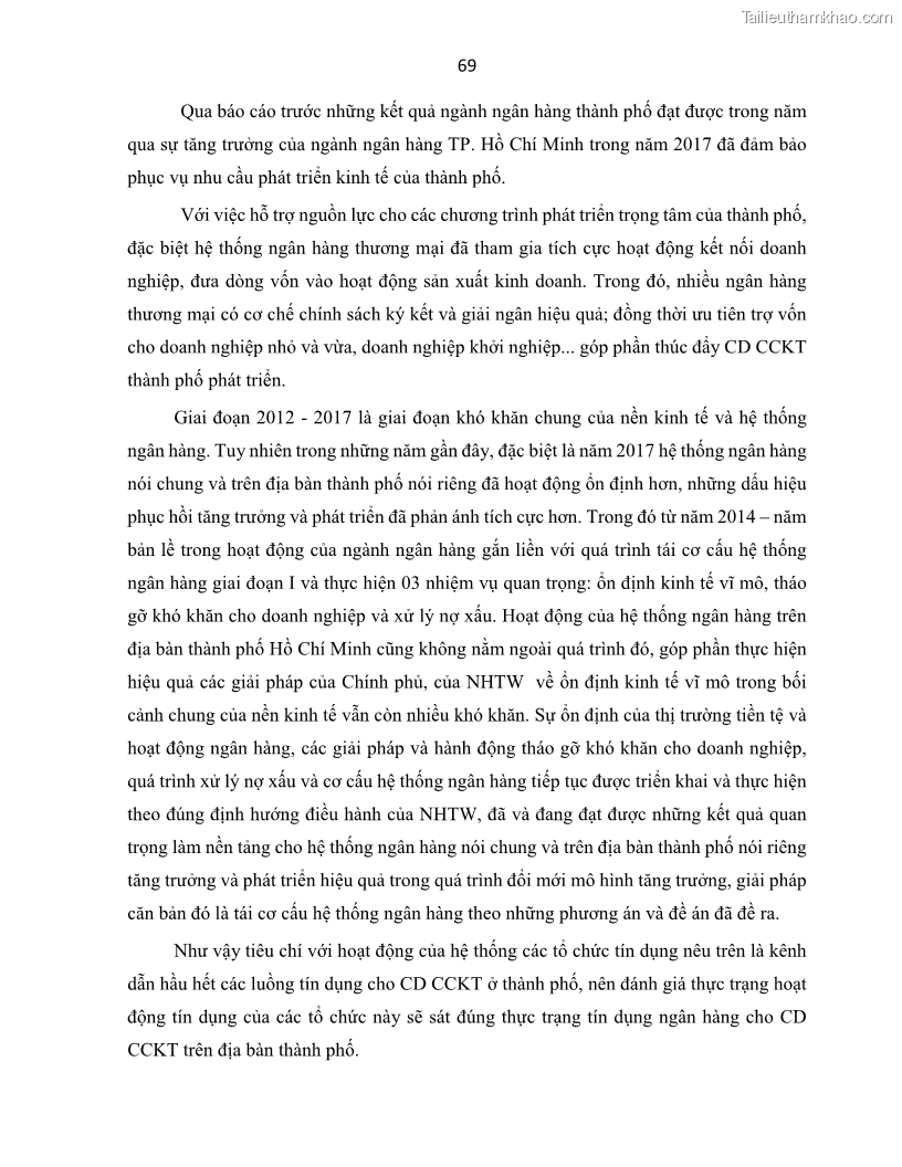 Luận án tiến sĩ Tín dụng ngân hàng đối với việc chuyển dịch cơ cấu kinh tế trên địa bàn TP. Hồ Chí Minh 1674832566 - 8 Trang 87