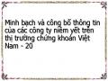 Minh bạch và công bố thông tin của các công ty niêm yết trên thị trường chứng khoán Việt Nam - 20