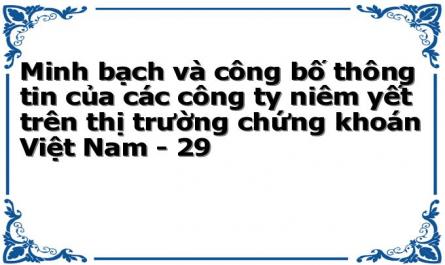 Minh bạch và công bố thông tin của các công ty niêm yết trên thị trường chứng khoán Việt Nam - 29