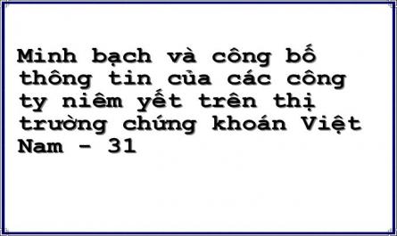 Minh bạch và công bố thông tin của các công ty niêm yết trên thị trường chứng khoán Việt Nam - 31