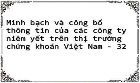 Minh bạch và công bố thông tin của các công ty niêm yết trên thị trường chứng khoán Việt Nam - 32