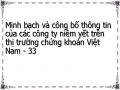 Minh bạch và công bố thông tin của các công ty niêm yết trên thị trường chứng khoán Việt Nam - 33